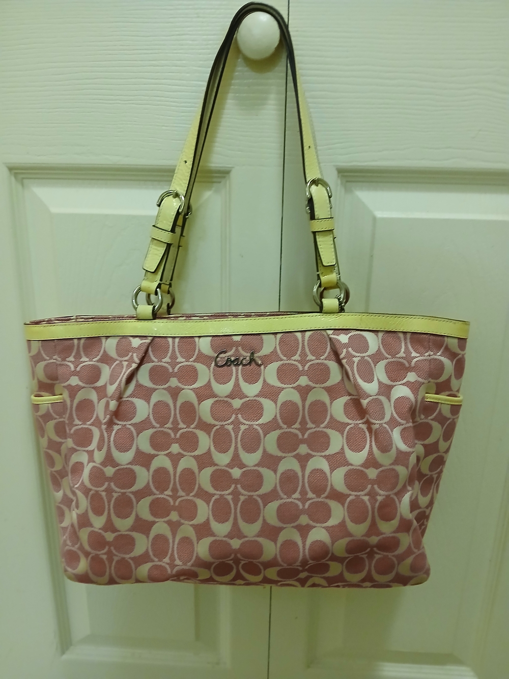 Coach Pink Signature Tote